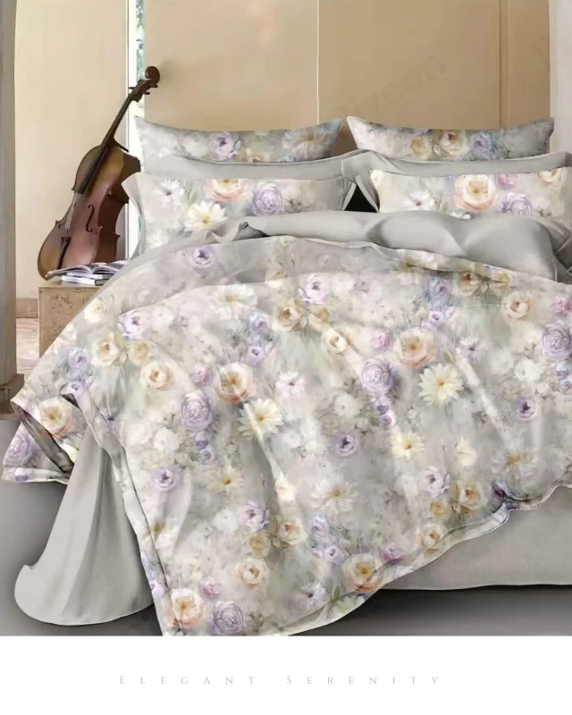 Elegant & Durable Imported Cotton Bedding Sheet Set (3-Pieces)
