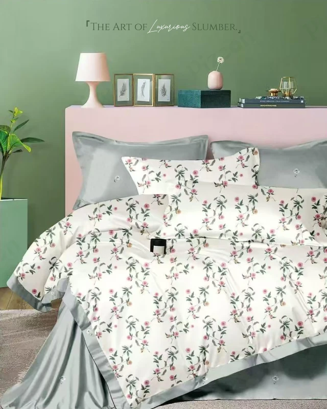 Soft & Stylish Elegant 3-Pieces Imported Cotton Bedding Sheet Set