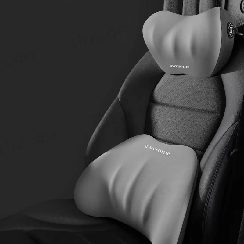 Awesome Brand Memory Foam Lumbar Support Pillow Set (Neck & Back)