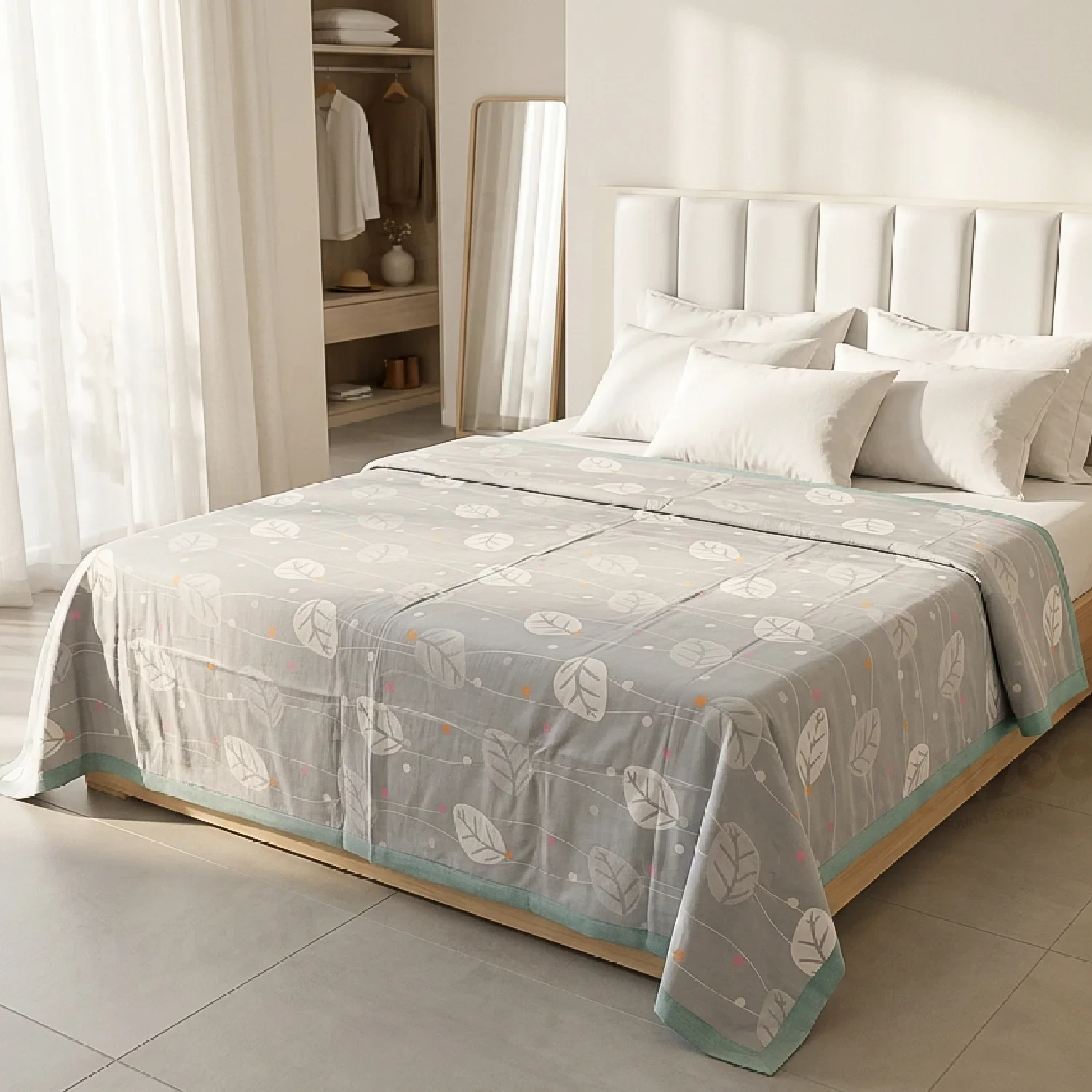 Imported Combed Cotton Leaf Texture Meiliang Summer Quilt