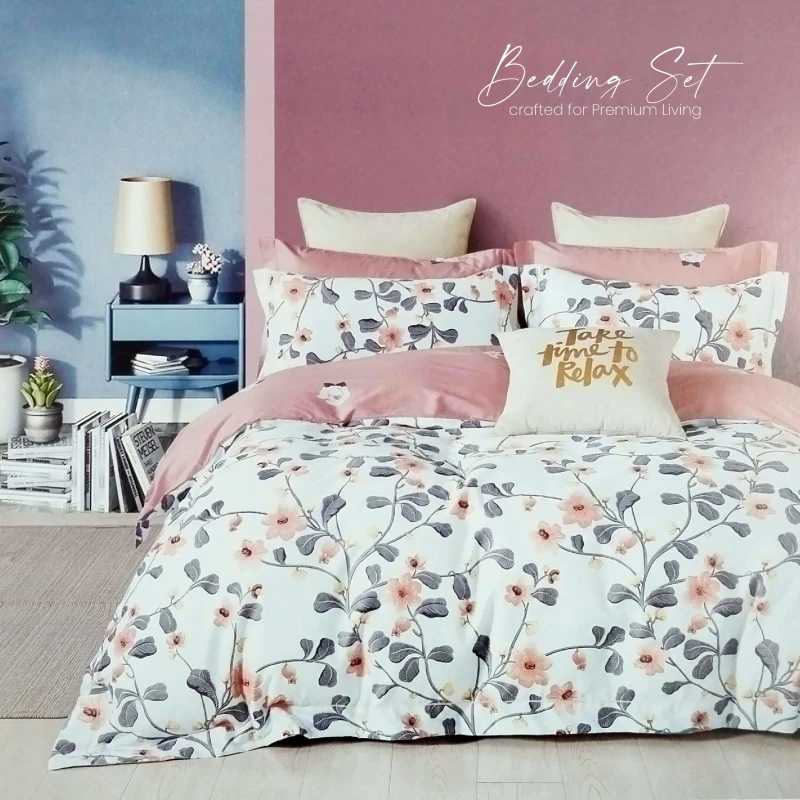 Elegant & Durable Imported Luxury Twill Cotton Fabrics Bedding Set (3 Pieces)