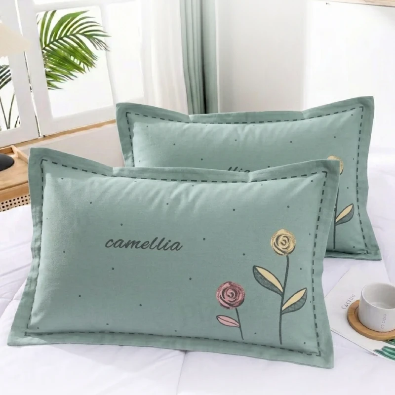 Imported Pure Cotton Floral Jacquard Style Pillow Cover Size (18 x 29 Inch). The Best Pillow Cover in Bangladesh.