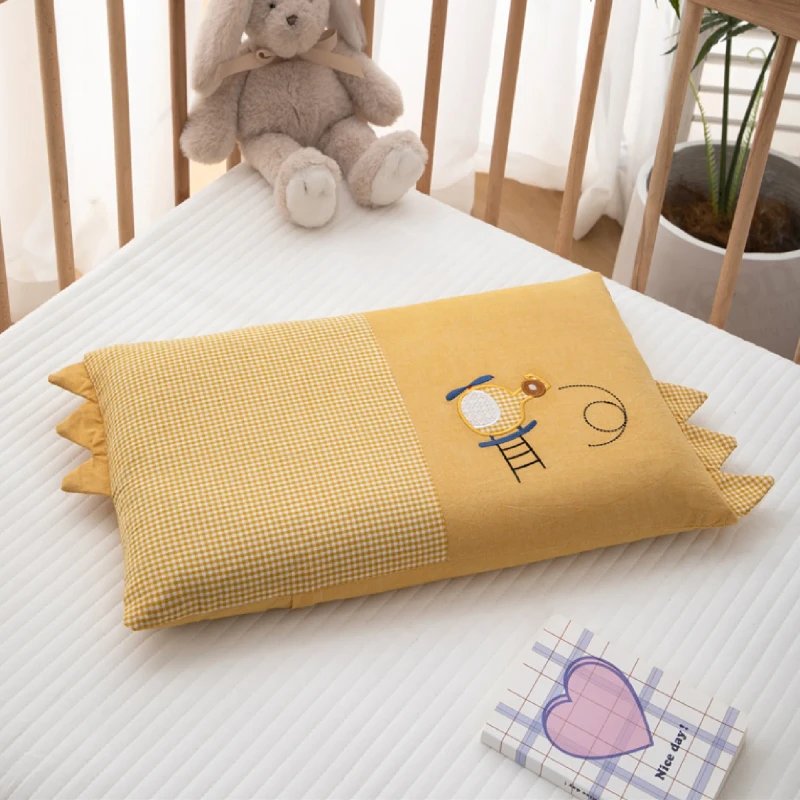 Embroidered Cotton Baby Pillow