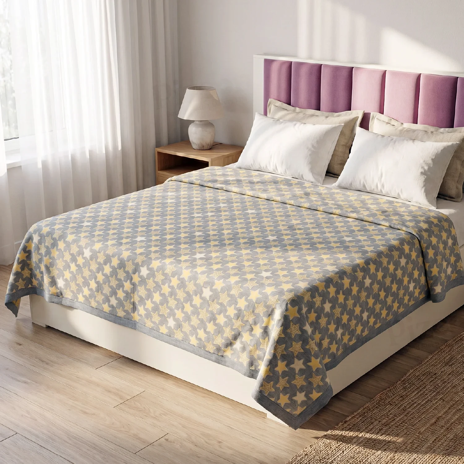 Imported Star Texture Jacquard Piping Summer Quilt