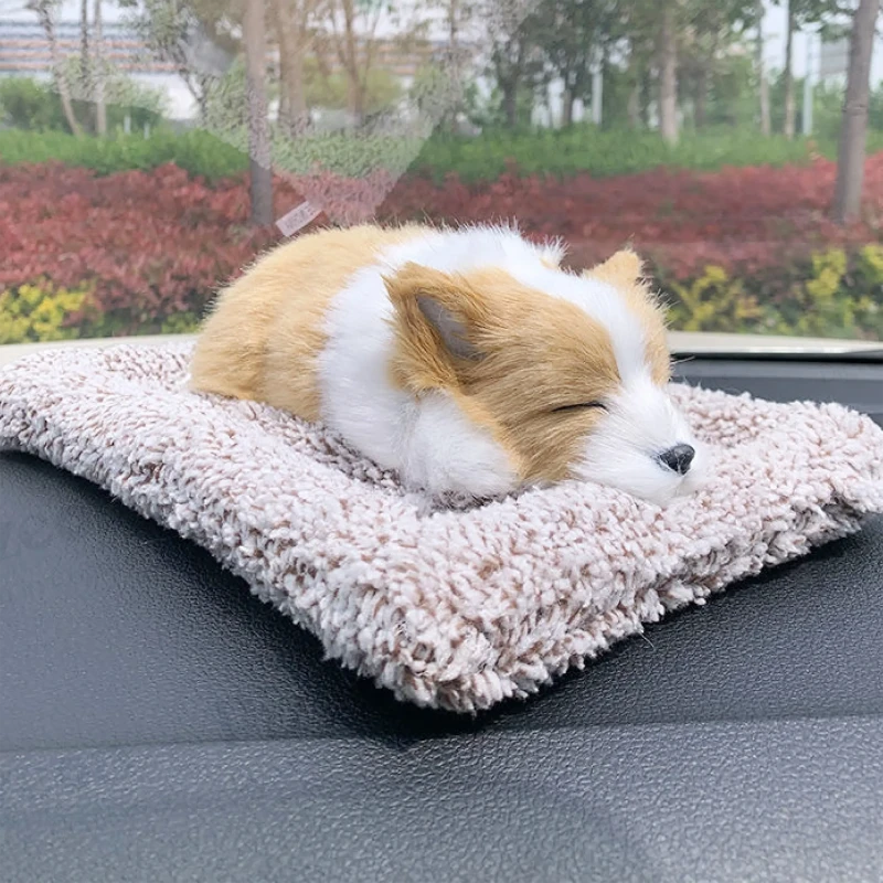 Simulation Dog Plush Car Dashboard Toy