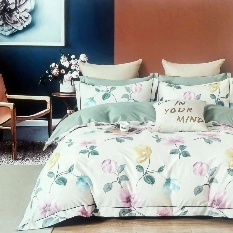 Elegant & Durable Imported Luxury Twill Cotton Fabrics Bedding Set (3 Pieces)