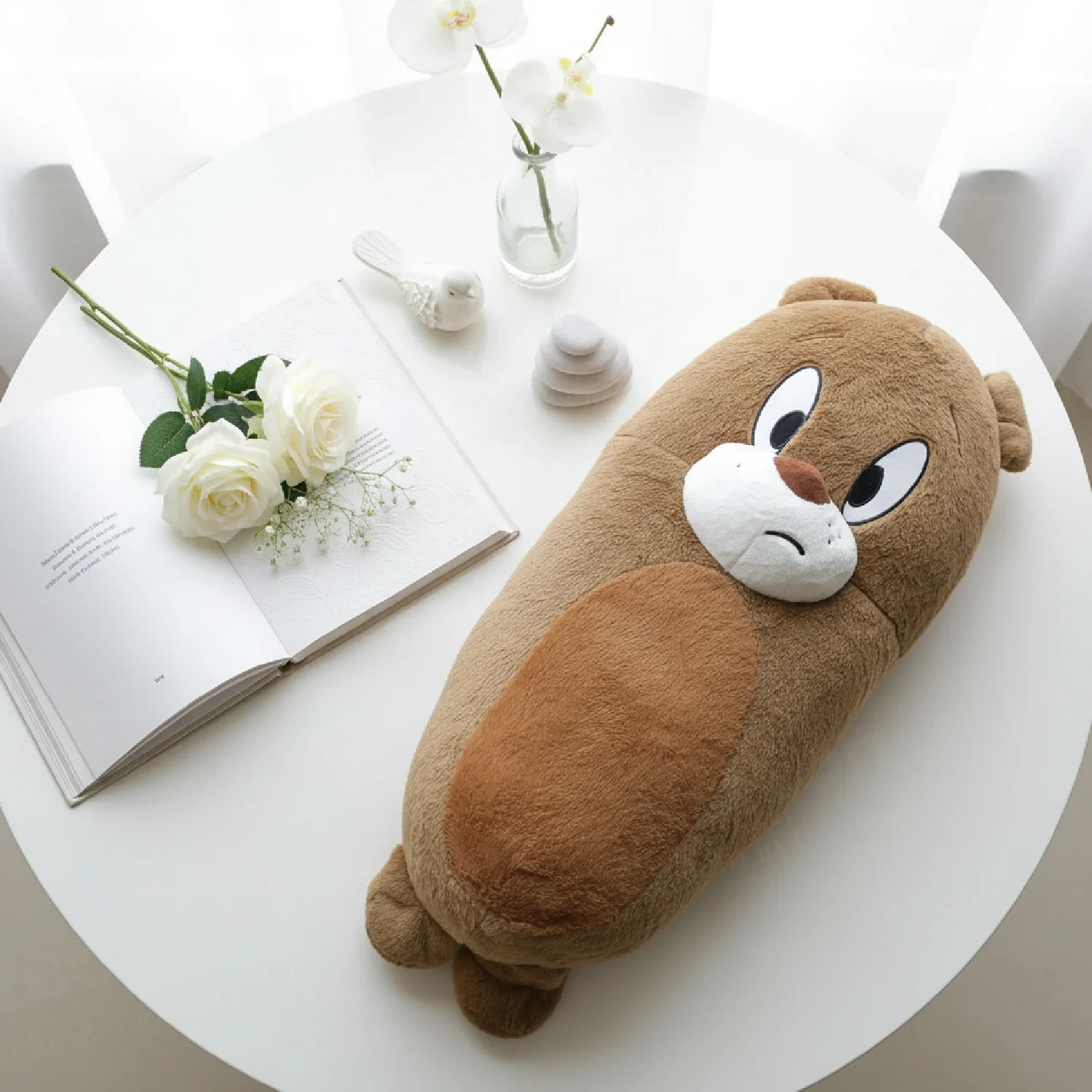 Dog Plush Toy throw Pillow – Large Soft Stuffed Animal Cushion with Cotton Filling