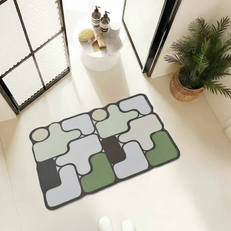 Diatom Mud Indoor Doormat | Ultra-Absorbent Entryway & Bathroom Floor Mat | Anti-Slip Quick-Dry Rug
