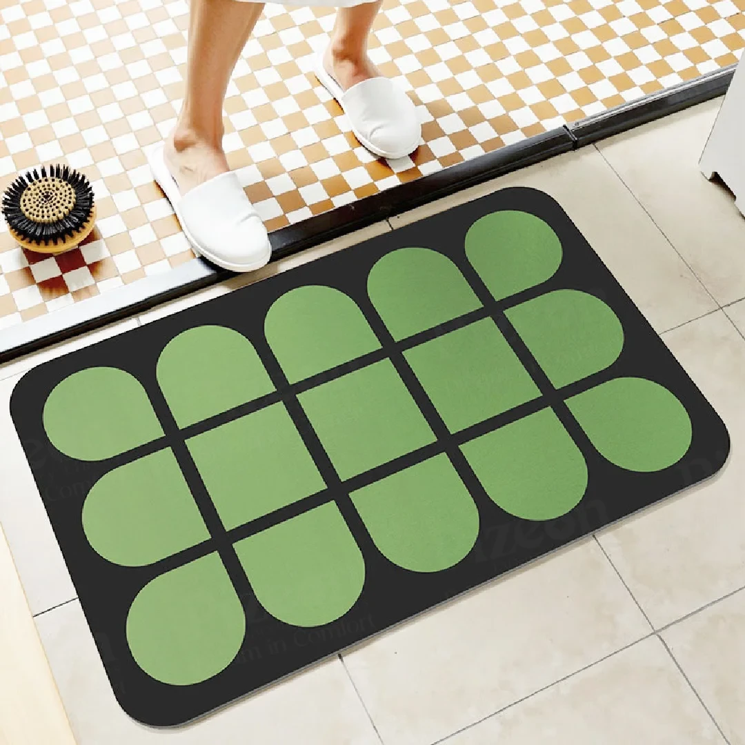 Diatom Mud Indoor Doormat | Ultra-Absorbent Entryway & Bathroom Floor Mat | Anti-Slip Quick-Dry Rug