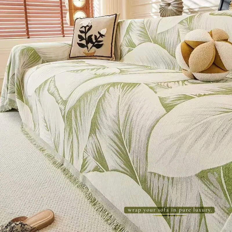 Luxury Chenille Sofa Cover, One Whole Sheet to Fully Cover the Sofa Cushions.
