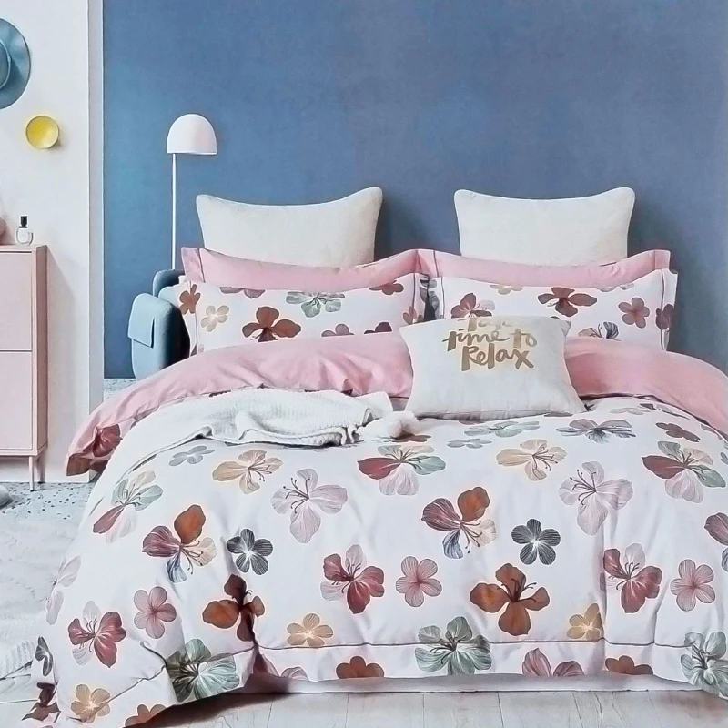 Elegant & Durable Imported Luxury Twill Cotton Fabrics Bedding Set (3 Pieces)