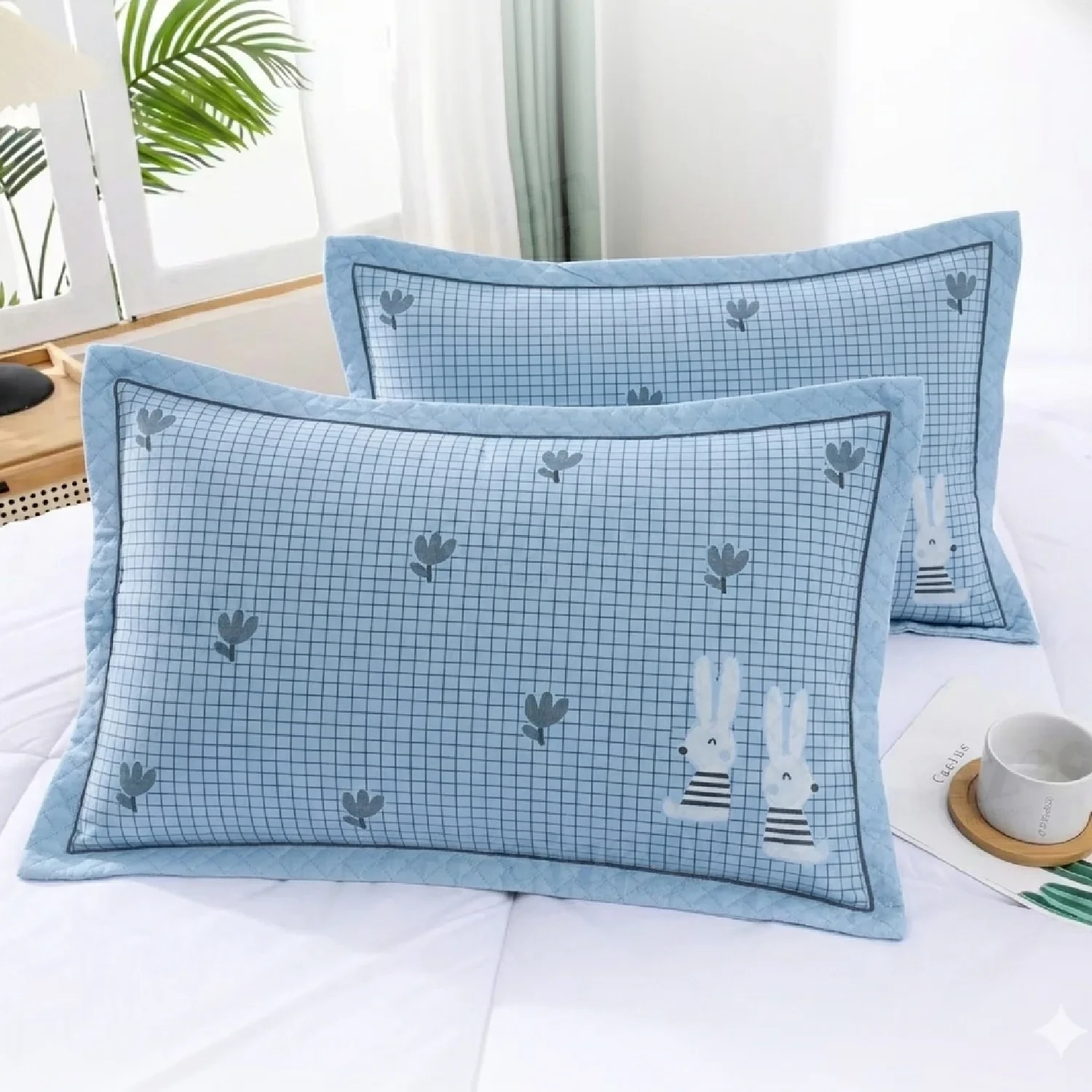 Imported Pure Cotton Rabbit Jacquard Style Pillow Cover Size (18 x 29 Inch). The Best Pillow Cover in Bangladesh.