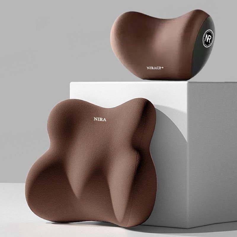 Nira Brand Memory Foam Lumbar Support Pillow Set (Neck & Back)