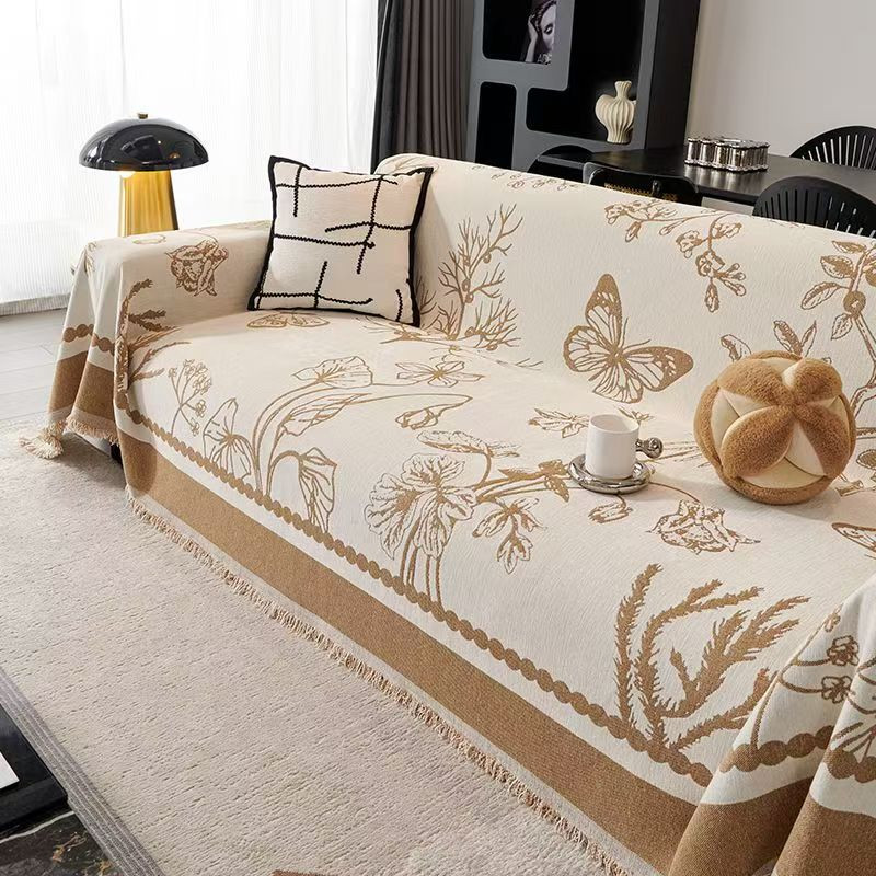 Luxury Chenille Sofa Cover, One Whole Sheet to Fully Cover the Sofa Cushions.