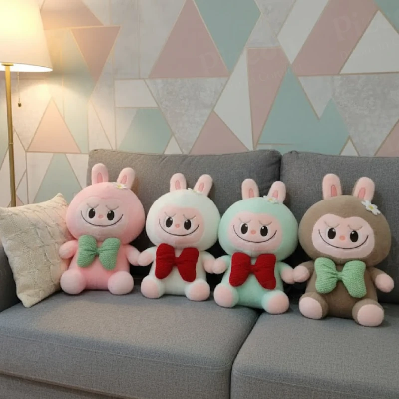 Stuffed Labubu Soft Cartoon Plush Toy – Cute Embroidered Cartoon Plush