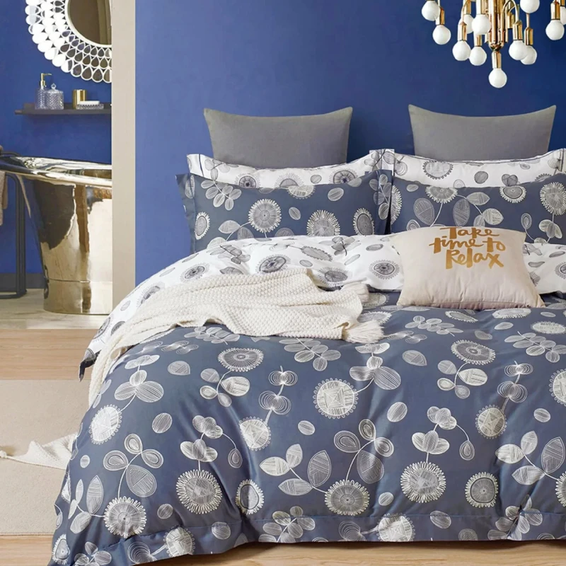 Elegant & Durable Imported Luxury Twill Cotton Fabrics Bedding Set (3 Pieces)
