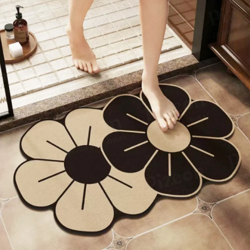 Diatom Mud Indoor Doormat | Ultra-Absorbent Entryway & Bathroom Floor Mat | Anti-Slip Quick-Dry Rug