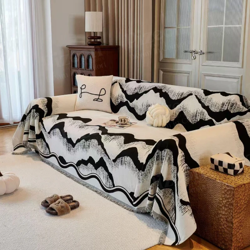 Luxury Chenille Sofa Cover, One Whole Sheet to Fully Cover the Sofa Cushions.