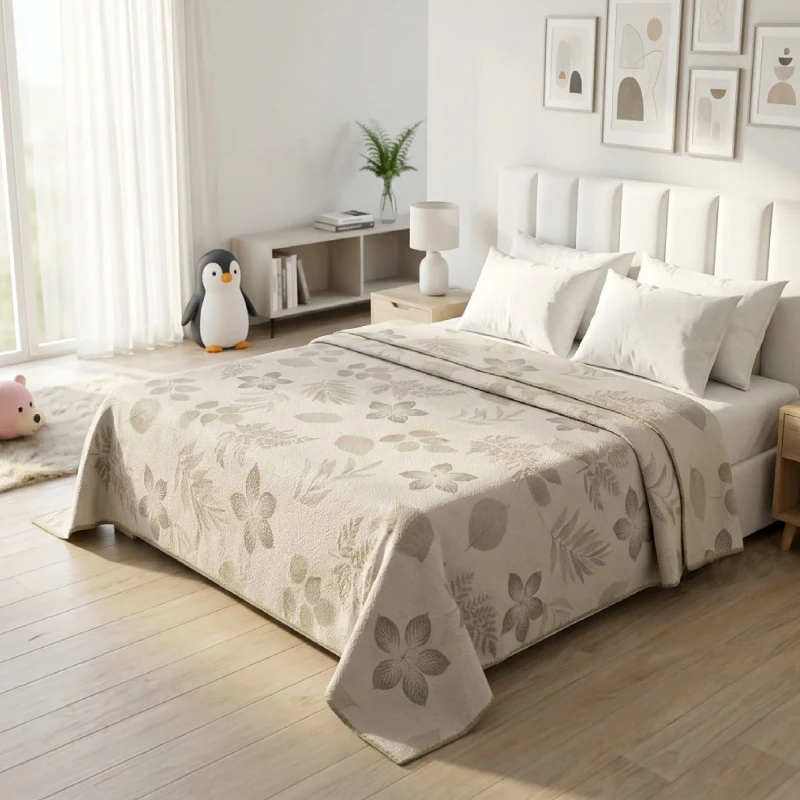 Imported Cotton Jacquard Leaf Summer Quilt