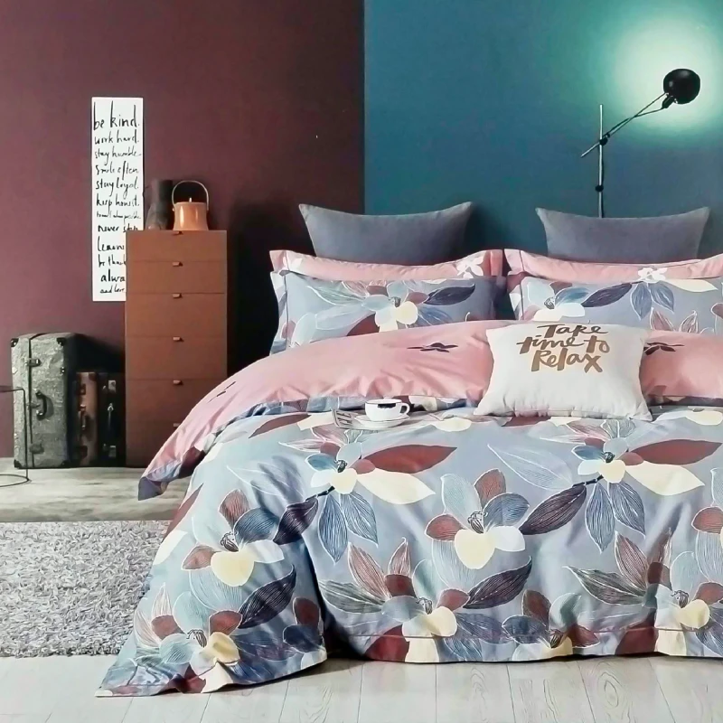 Elegant & Durable Imported Luxury Twill Cotton Fabrics Bedding Set (3 Pieces)