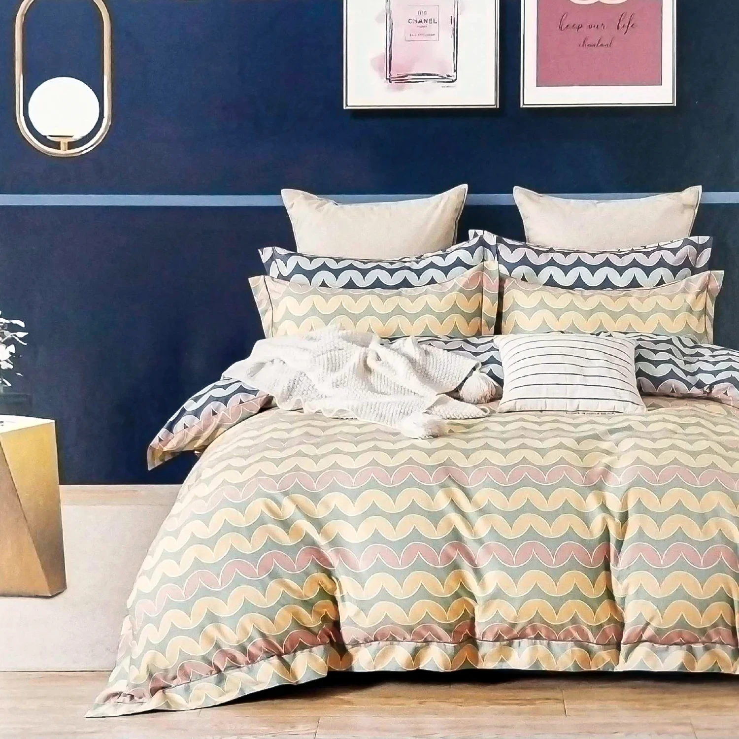 Elegant & Durable Imported Luxury Twill Cotton Fabrics Bedding Set (3 Pieces)
