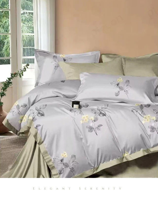 Elegant & Durable Imported Cotton Bedding Sheet Set (3-Pieces)