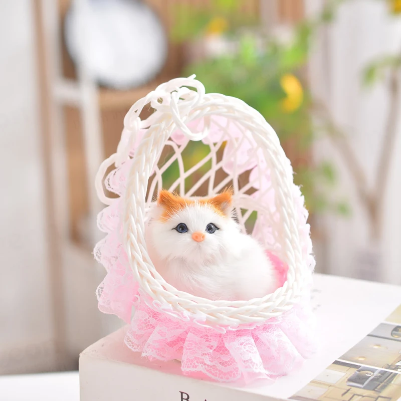 Stuffed Cat Hanging Basket – Cute Plush Wall Storage & Decor