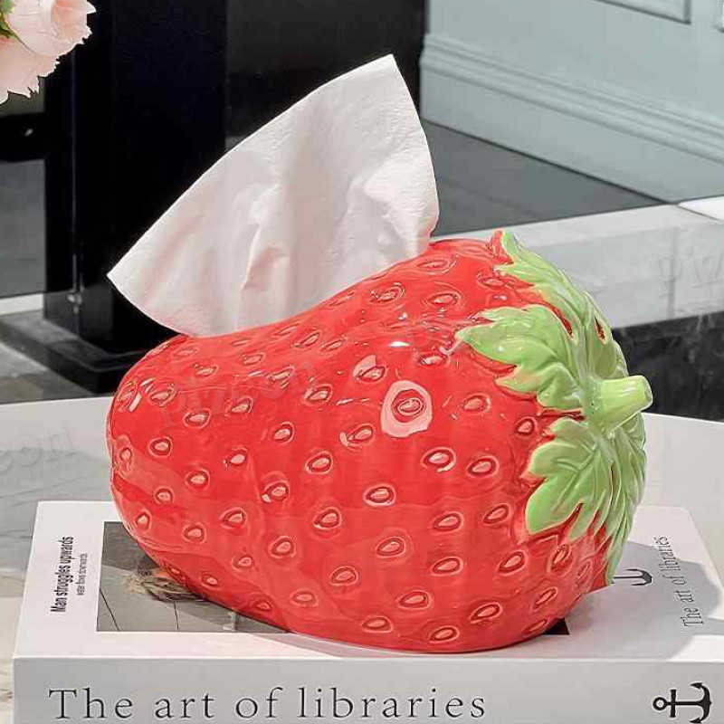 Luxury Ceramic Strawberry Tissue Box