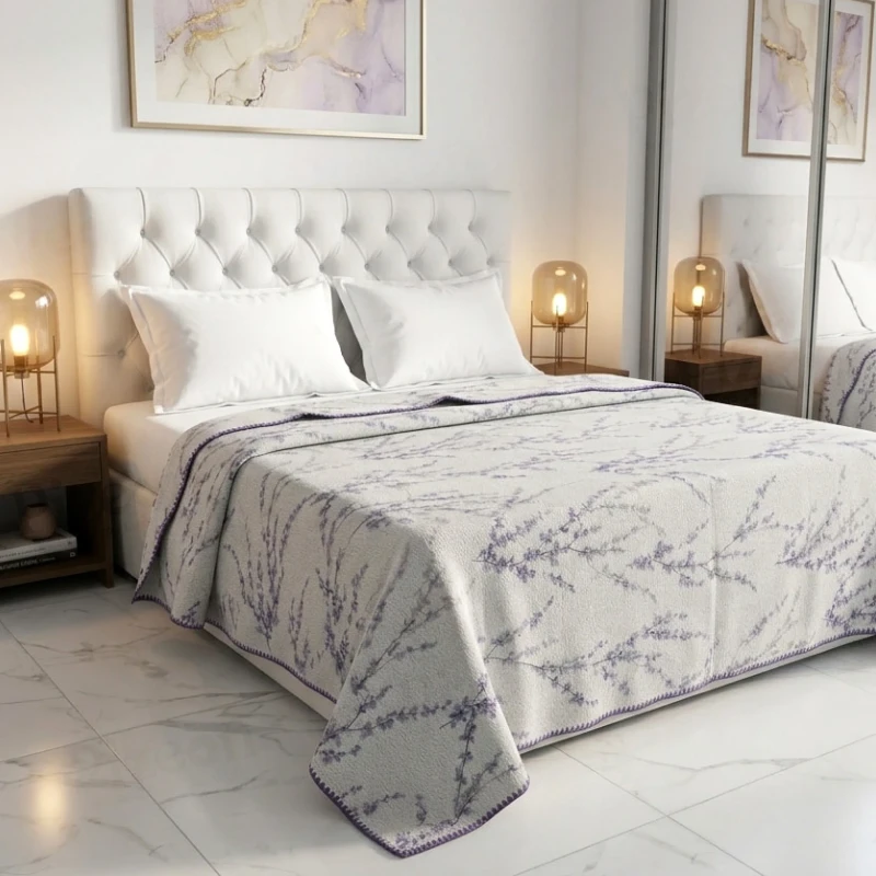 Imported Cotton Jacquard Floral Summer Quilt.