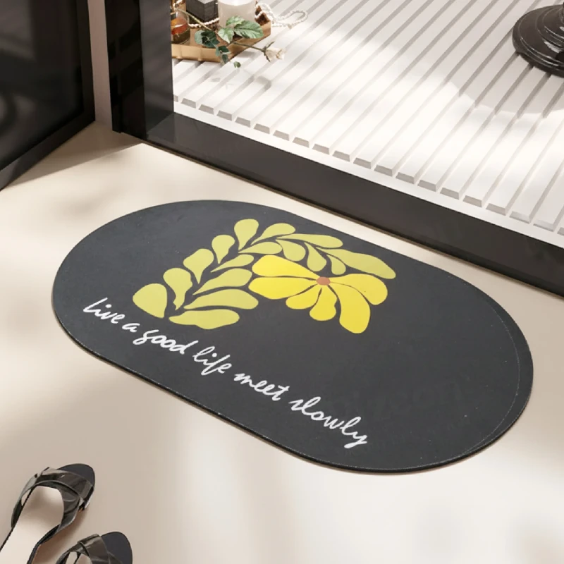 Diatom Mud Indoor Doormat | Ultra-Absorbent Entryway & Bathroom Floor Mat | Anti-Slip Quick-Dry Rug